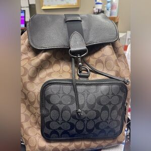 Coach Sullivan Backpack In Blocked Signature Canvas